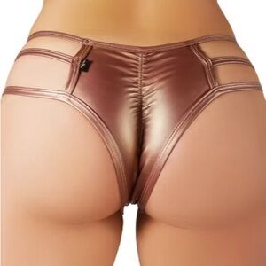Cleo the Hurricane Rose Gold Skanky Pant Pole Bikini Bottom